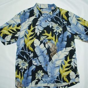 TOMMY BAHAMA PARROT BUTTON-DOWN (SIZE MEN'S L)